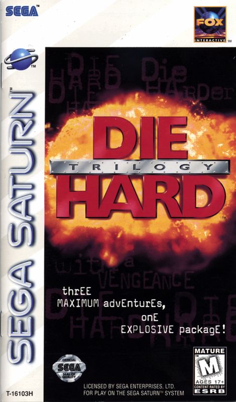 Die Hard Trilogy box art for Sega Saturn